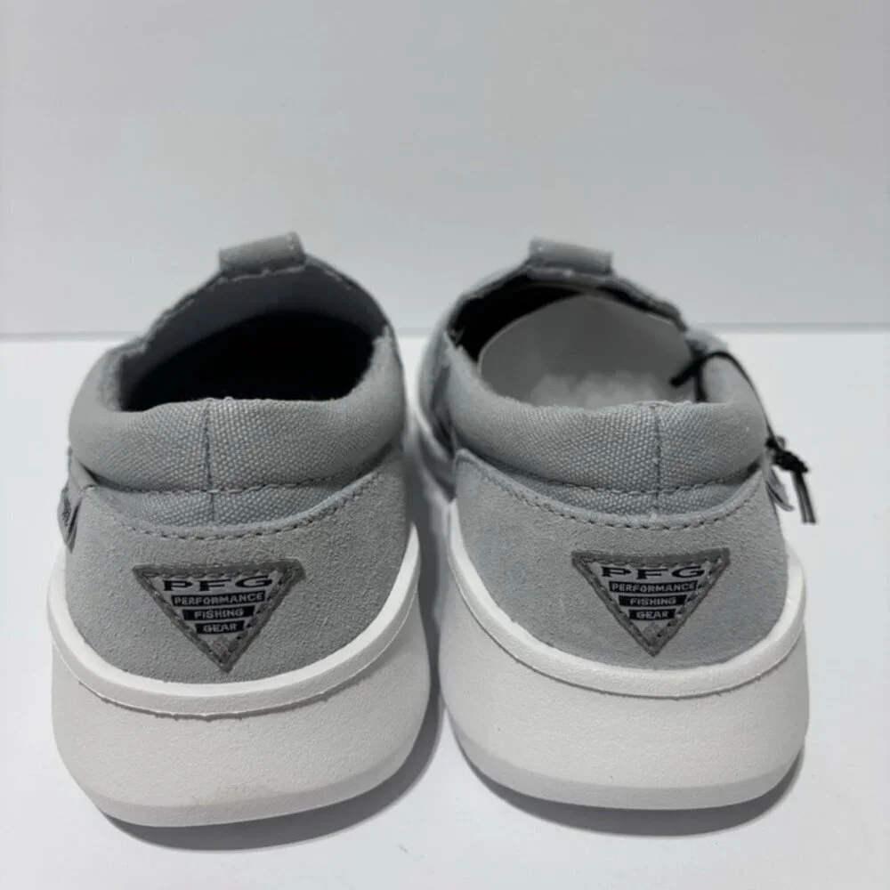 Columbia Women’s Boatside PFG Grey Slip-On Shoes, Size 5 Wide